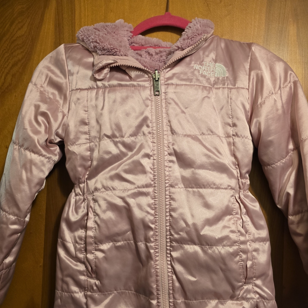The North Face Pink Quilted Hooded Jacket